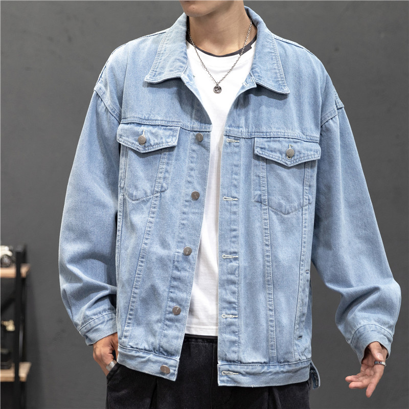 Bomber Jacket Men - جديد الدينيم سترة الرجال خمر جان