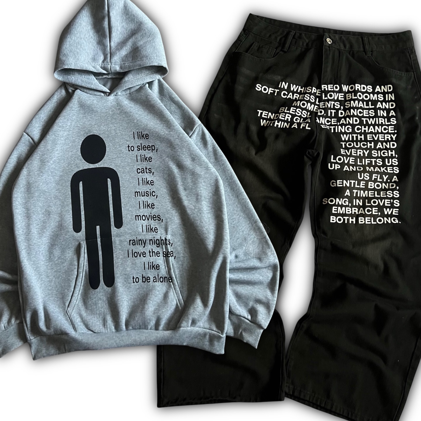 Mens Fashion Streetwear - جينز بنمط أمريكي مع هوديز للرجال