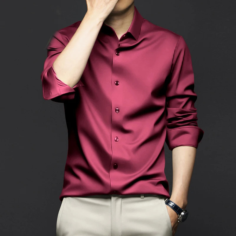 Dress Shirt Non-Iron - 5XL فستان رجالي كبير قميص أبيض