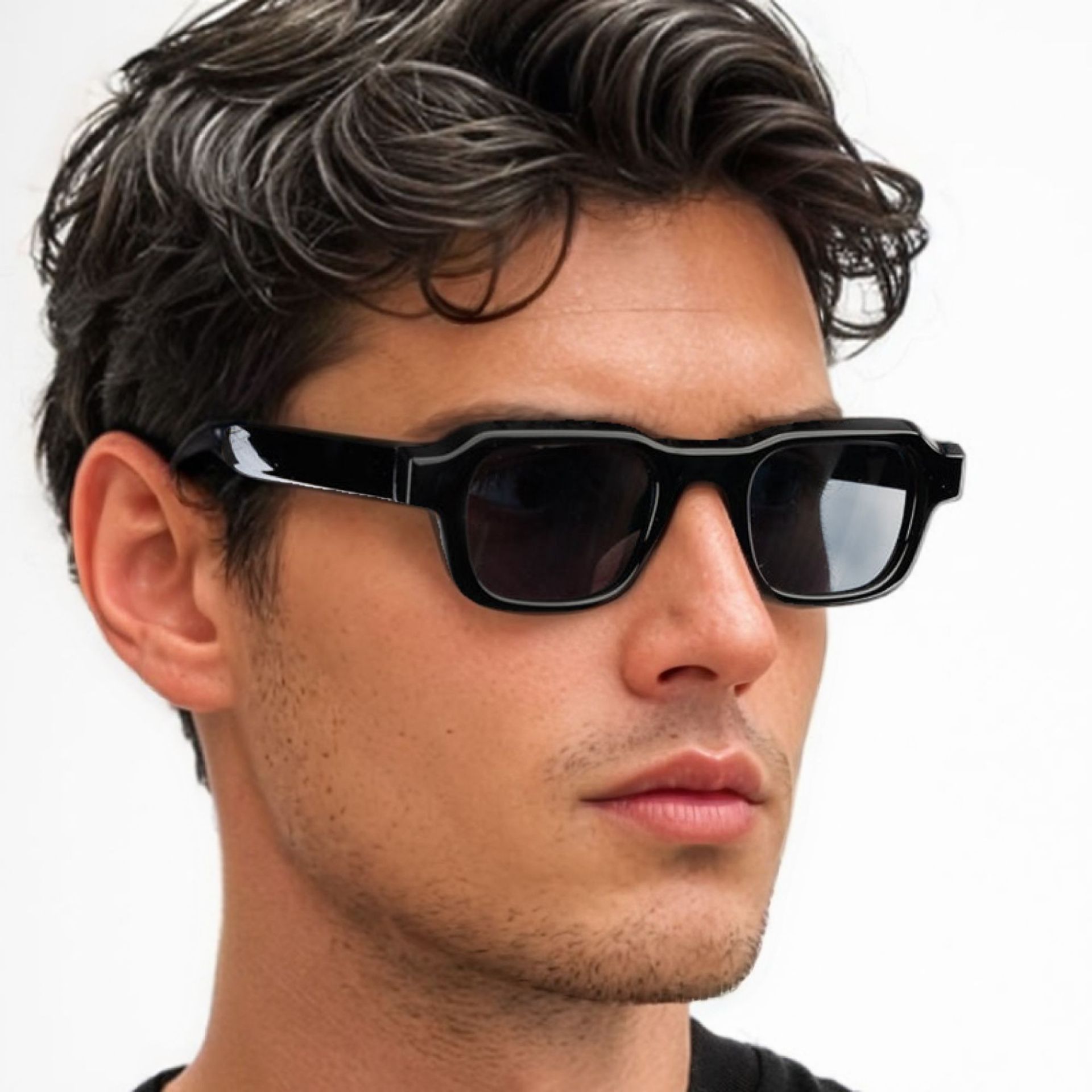 Men'S Fashion Glasses - نظارات شمسية نسائية بإطار مستطيل كلاسيكي،