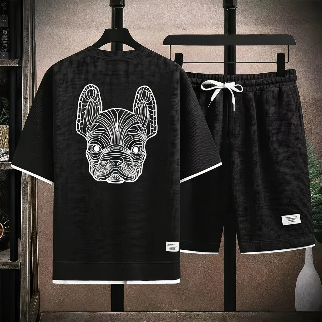 Mens Fashion Streetwear - طقم صيفي للرجال سريع الجفاف يتكون