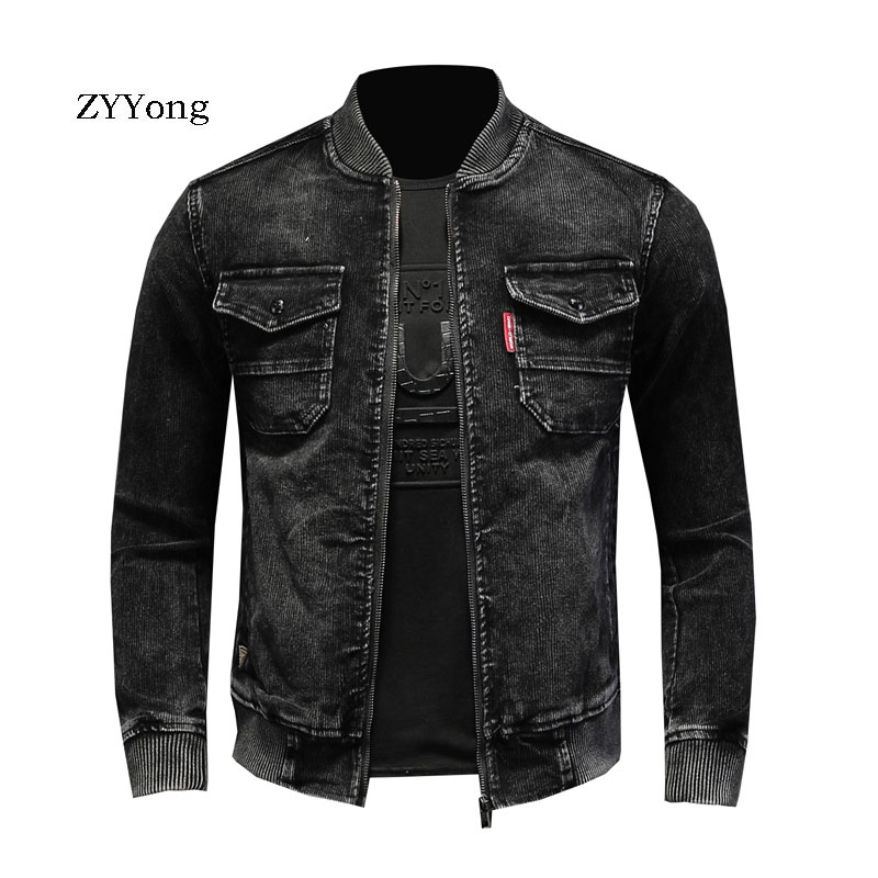 Bomber Jacket Men - معطف رجالي بياقة واقفة ، سترة