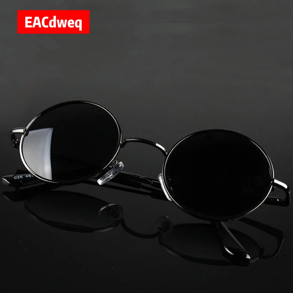 Men'S Fashion Glasses - نظارات شمسية دائرية عتيقة الطراز للرجال
