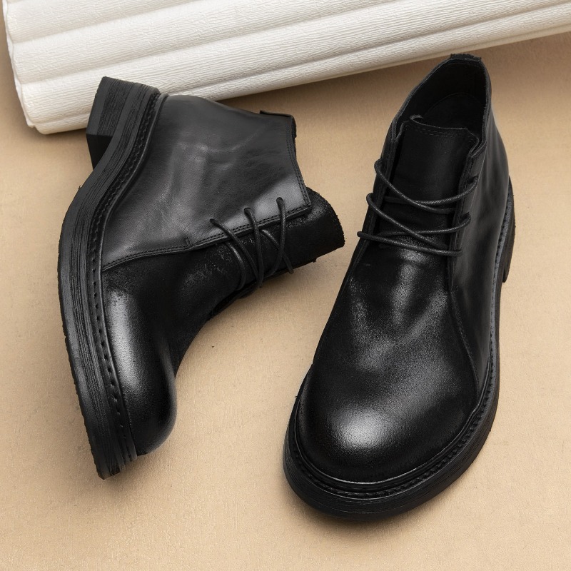 Mens Fashion Vintage - أحذية رجالية كلاسيكية من الجلد الطبيعي،