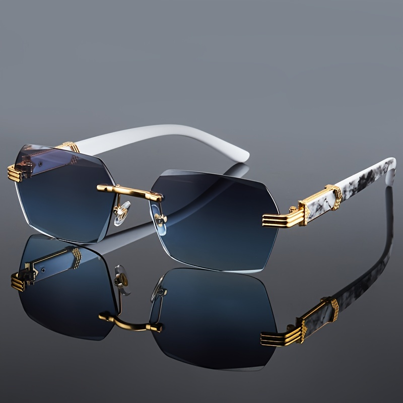 Men'S Fashion Rimless Glasses - نظارات شمسية عصرية بدون إطار للرجال