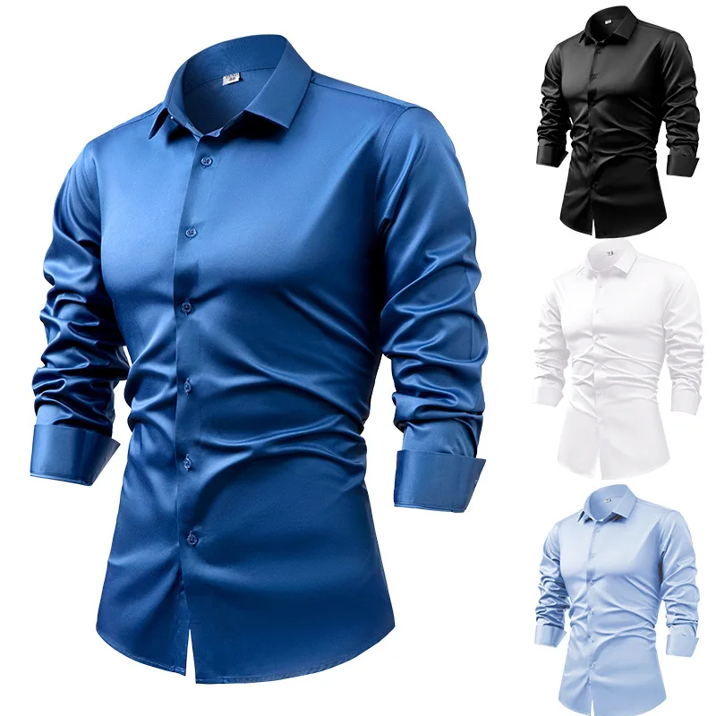 Dress Shirt Non-Iron - قمصان ربيع وخريف 2025 من الحرير