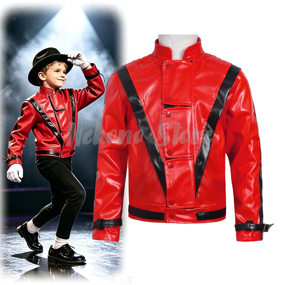 Bomber Jacket Men - جاكيت جلد أحمر مخيف من مايكل