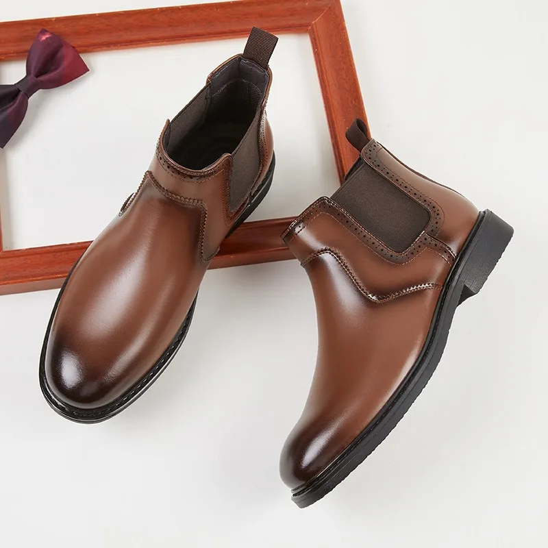 Mens Fashion Vintage - أحذية أكسفورد كلاسيكية للرجال مصنوعة يدويًا