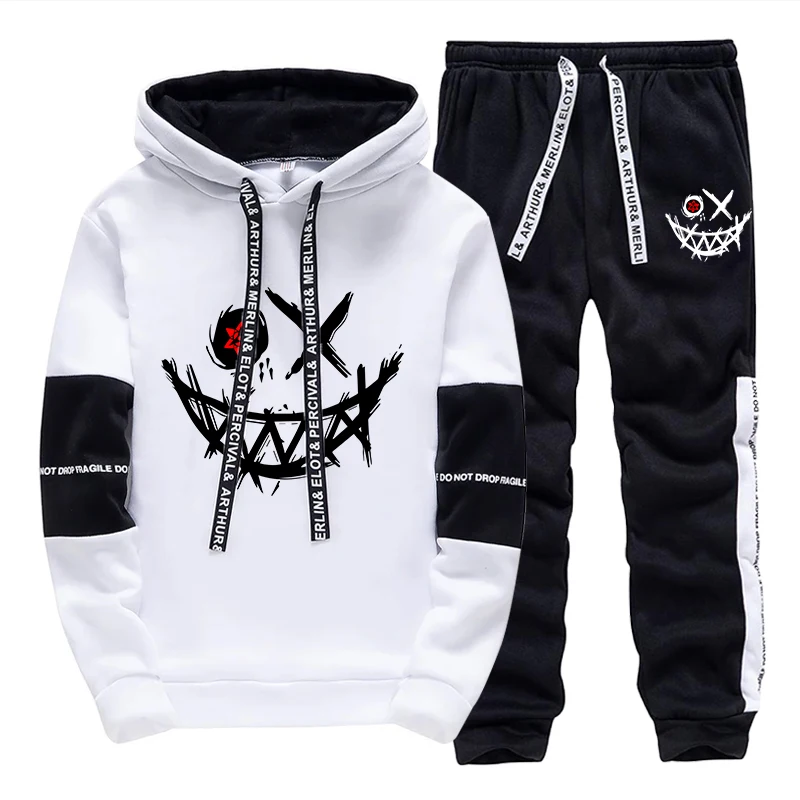 Mens Fashion Streetwear - طقم رجالي/هودي/بنطلون خريف 2026، ملابس رياضية