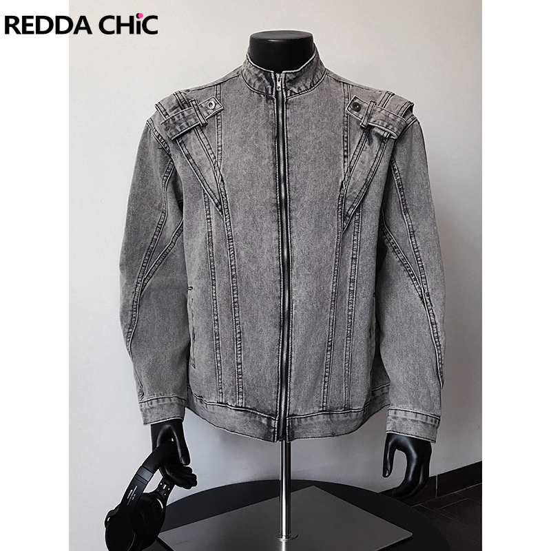 Bomber Jacket Men - سترة منفوخة من قماش الدنيم للرجال