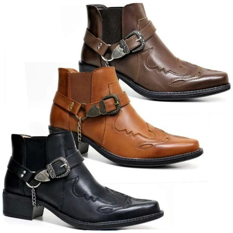Mens Fashion Vintage - أحذية رجالية عصرية 2026: بوت كاوبوي