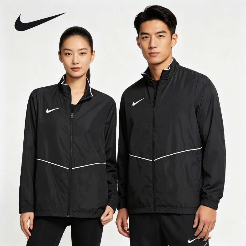 Bomber Jacket Men - جاكيت نايكي بومبر بتصميم مخطط منسوج،