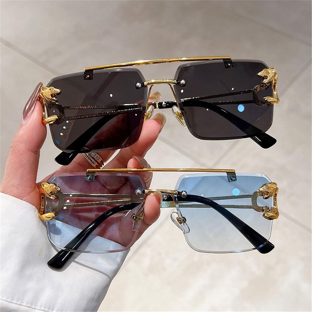 Men'S Fashion Rimless Glasses - نظارات شمسية عصرية بدون إطار بجسر