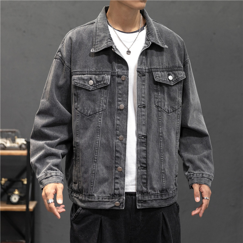 جديد الدينيم سترة الرجال خمر ج - مراجعة Bomber Jacket Men وسعره