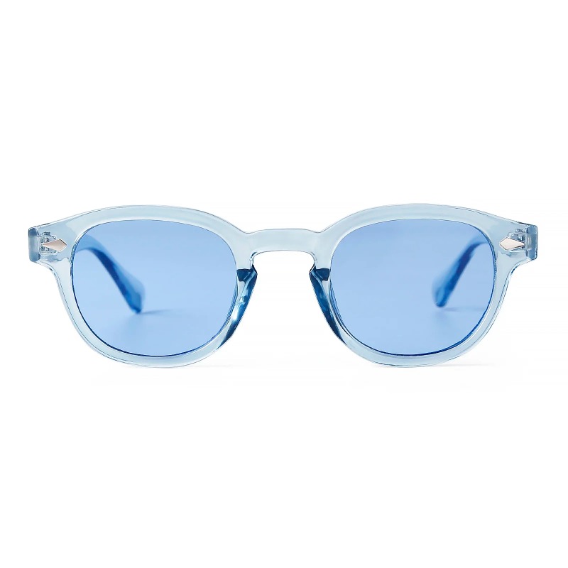 نظارات شمسية دائرية شفافة زرقا - مراجعة Men'S Fashion Glasses وسعره