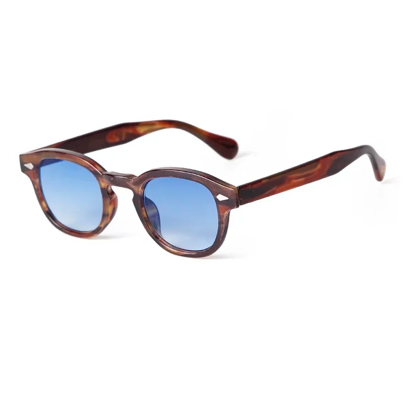 نظارات شمسية دائرية شفافة زرقا - مراجعة Men'S Fashion Glasses وسعره
