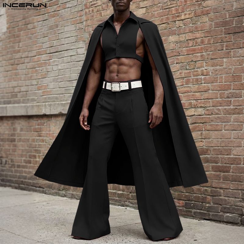 طقم رجالي من INCERUN بلون موحد - مراجعة Mens Fashion Streetwear وسعره