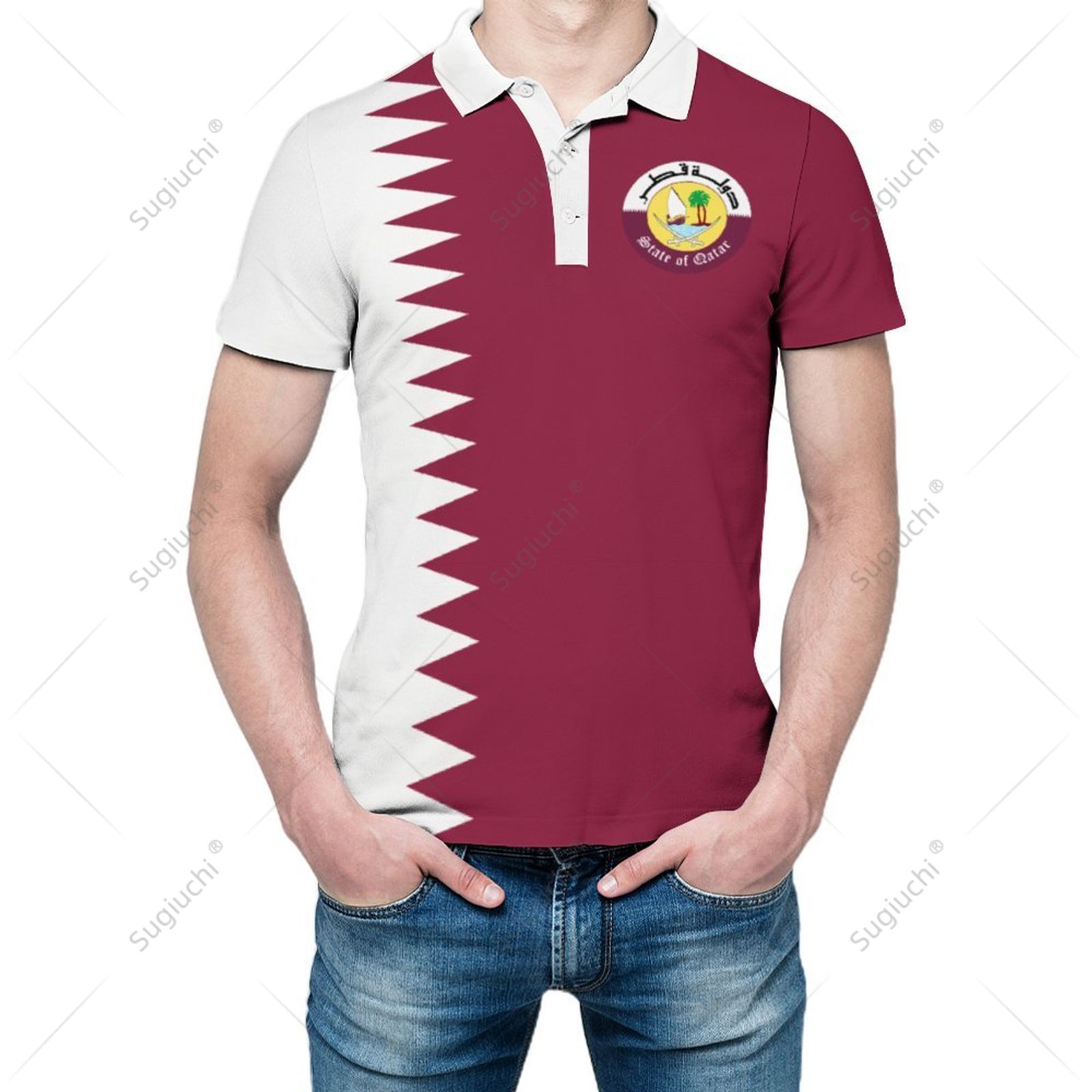 قميص بولو للجنسين بطباعة ثلاثي - مراجعة Men'S Fashion Qatar وسعره