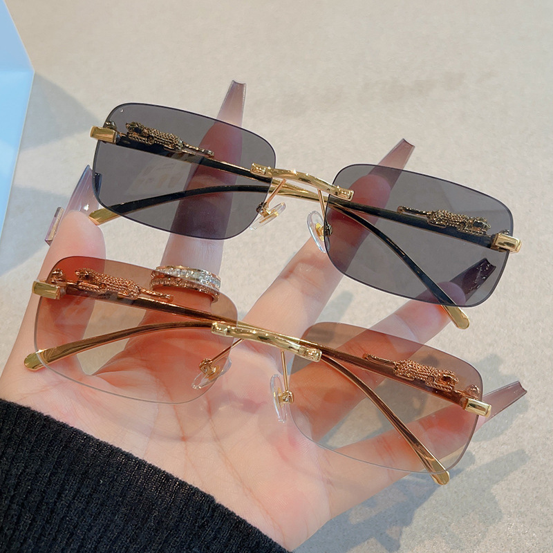 12 قطعة جديد بدون شفة مستطيل ص - مراجعة Men'S Fashion Rimless Glasses وسعره
