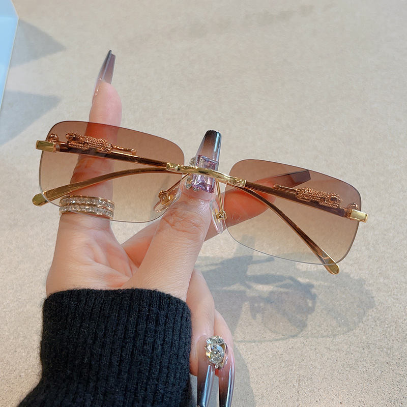 12 قطعة جديد بدون شفة مستطيل ص - مراجعة Men'S Fashion Rimless Glasses وسعره