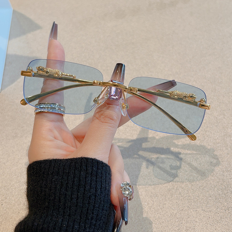 12 قطعة جديد بدون شفة مستطيل ص - مراجعة Men'S Fashion Rimless Glasses وسعره