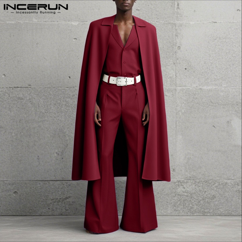 طقم رجالي من INCERUN بلون موحد - مراجعة Mens Fashion Streetwear وسعره