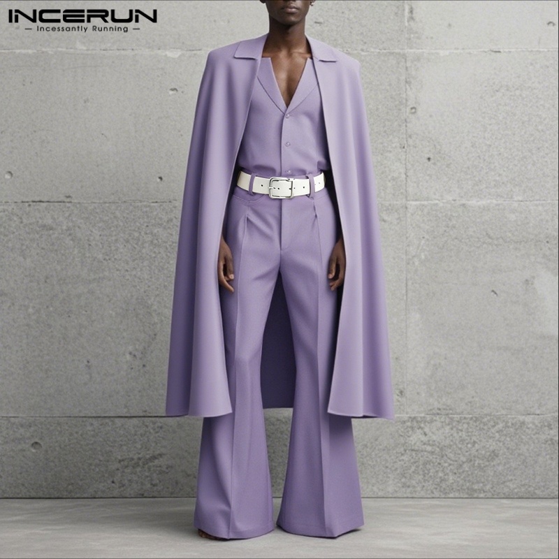 طقم رجالي من INCERUN بلون موحد - مراجعة Mens Fashion Streetwear وسعره