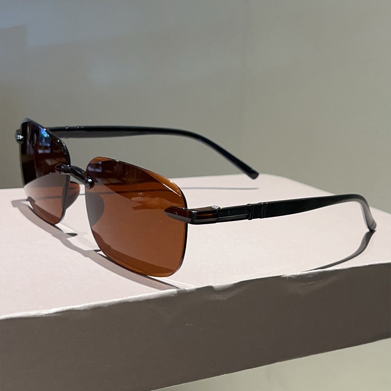 أزياء الطيار النظارات الشمسية  - مراجعة Men'S Fashion Rimless Glasses وسعره