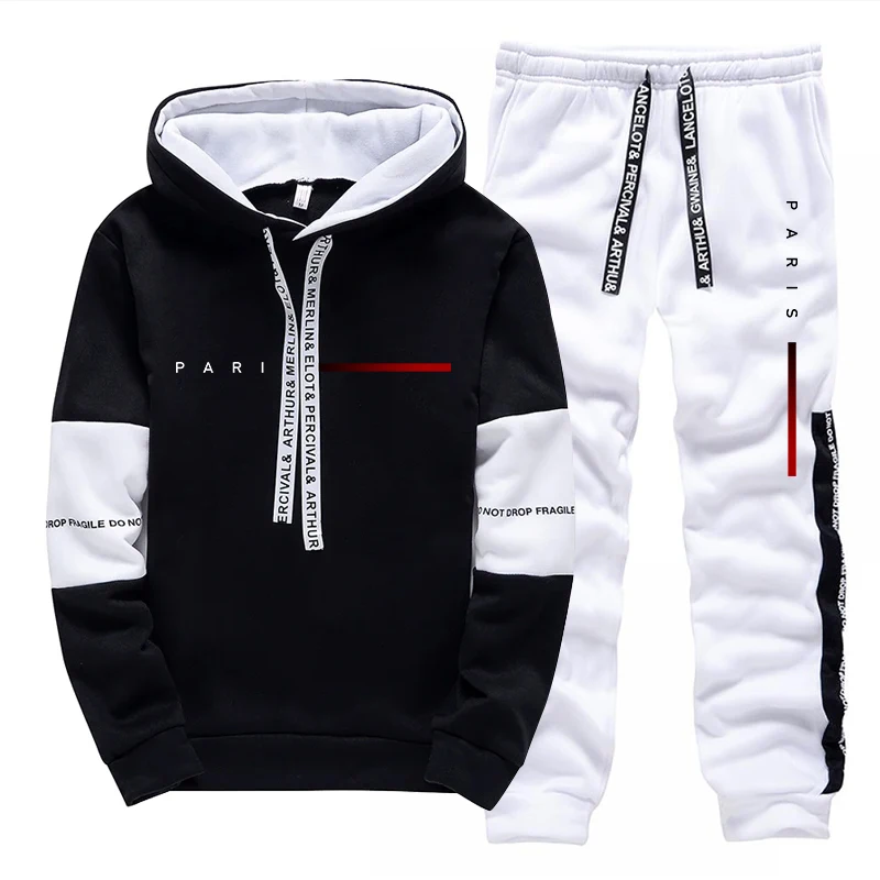 طقم هودي رجالي بتصميم باريسي ع - مراجعة Mens Fashion Streetwear وسعره
