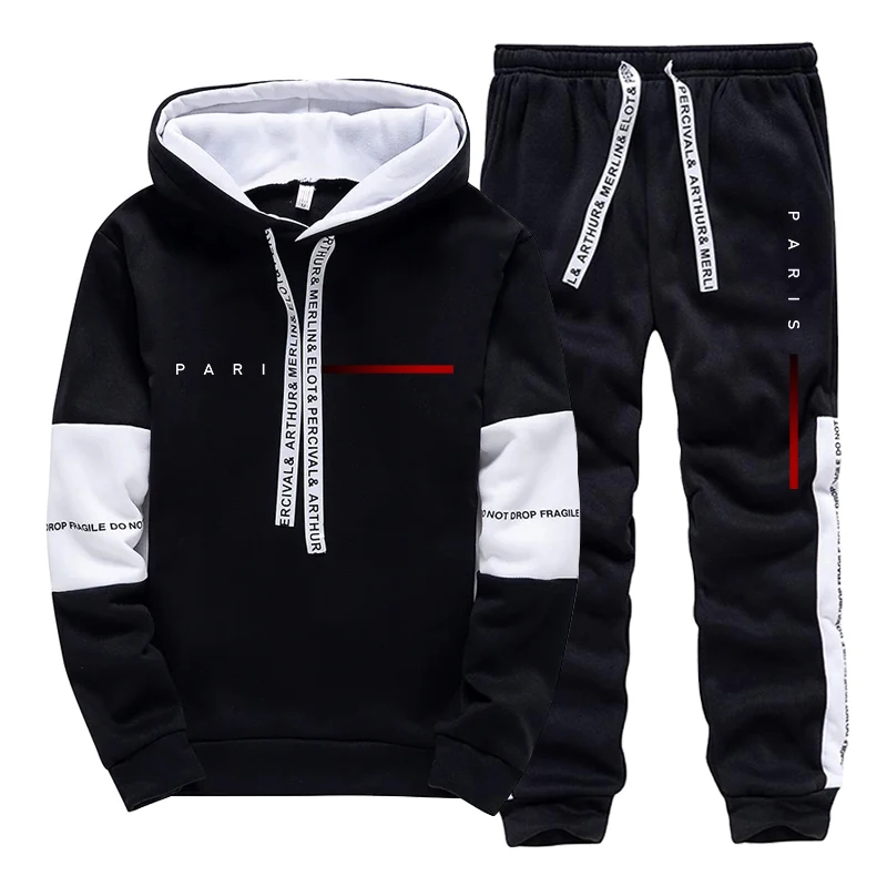 طقم هودي رجالي بتصميم باريسي ع - مراجعة Mens Fashion Streetwear وسعره