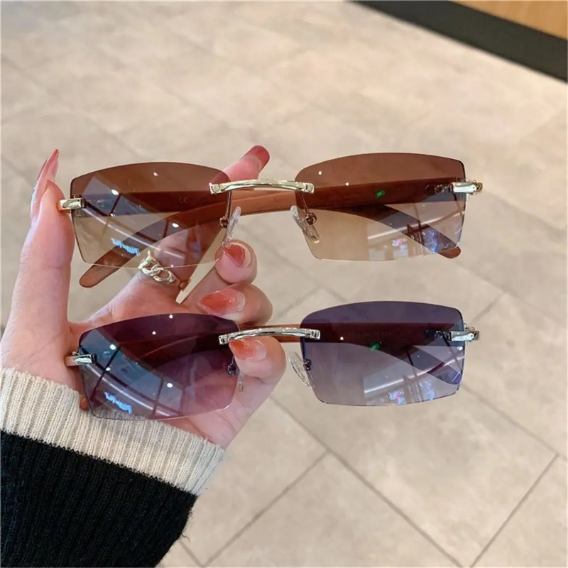 نظارات شمسية عصرية بدون إطار م - مراجعة Men'S Fashion Rimless Glasses وسعره