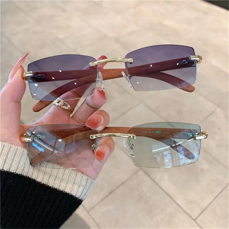 نظارات شمسية عصرية بدون إطار م - مراجعة Men'S Fashion Rimless Glasses وسعره