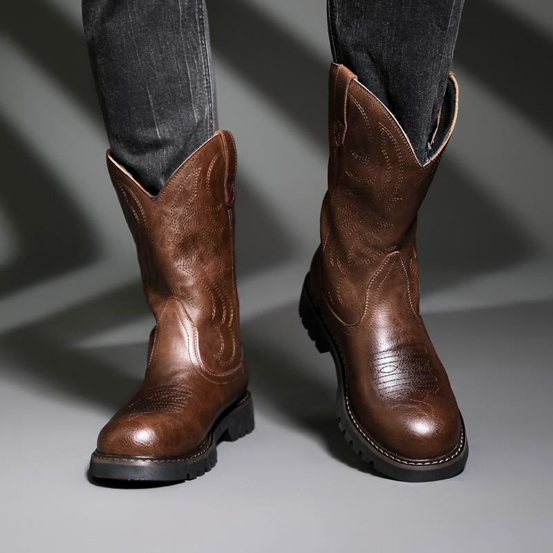 موضة رجالي أحذية رعاة البقر جد - مراجعة Mens Fashion Vintage وسعره