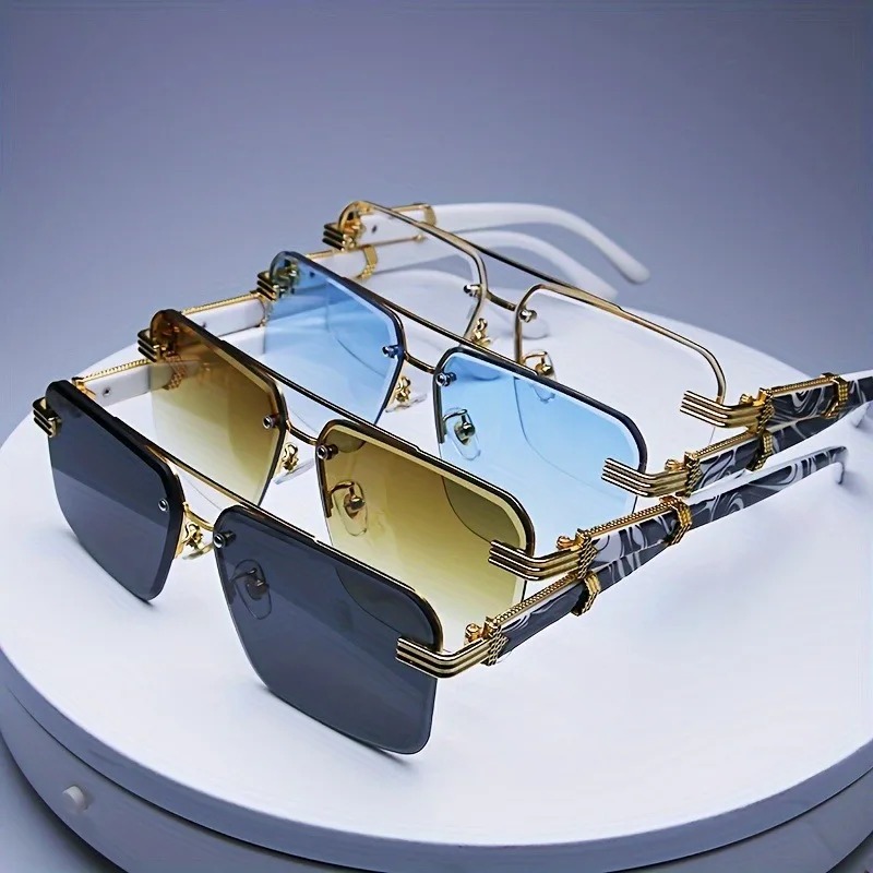 نظارات شمسية عصرية بدون إطار ل - مراجعة Men'S Fashion Rimless Glasses وسعره