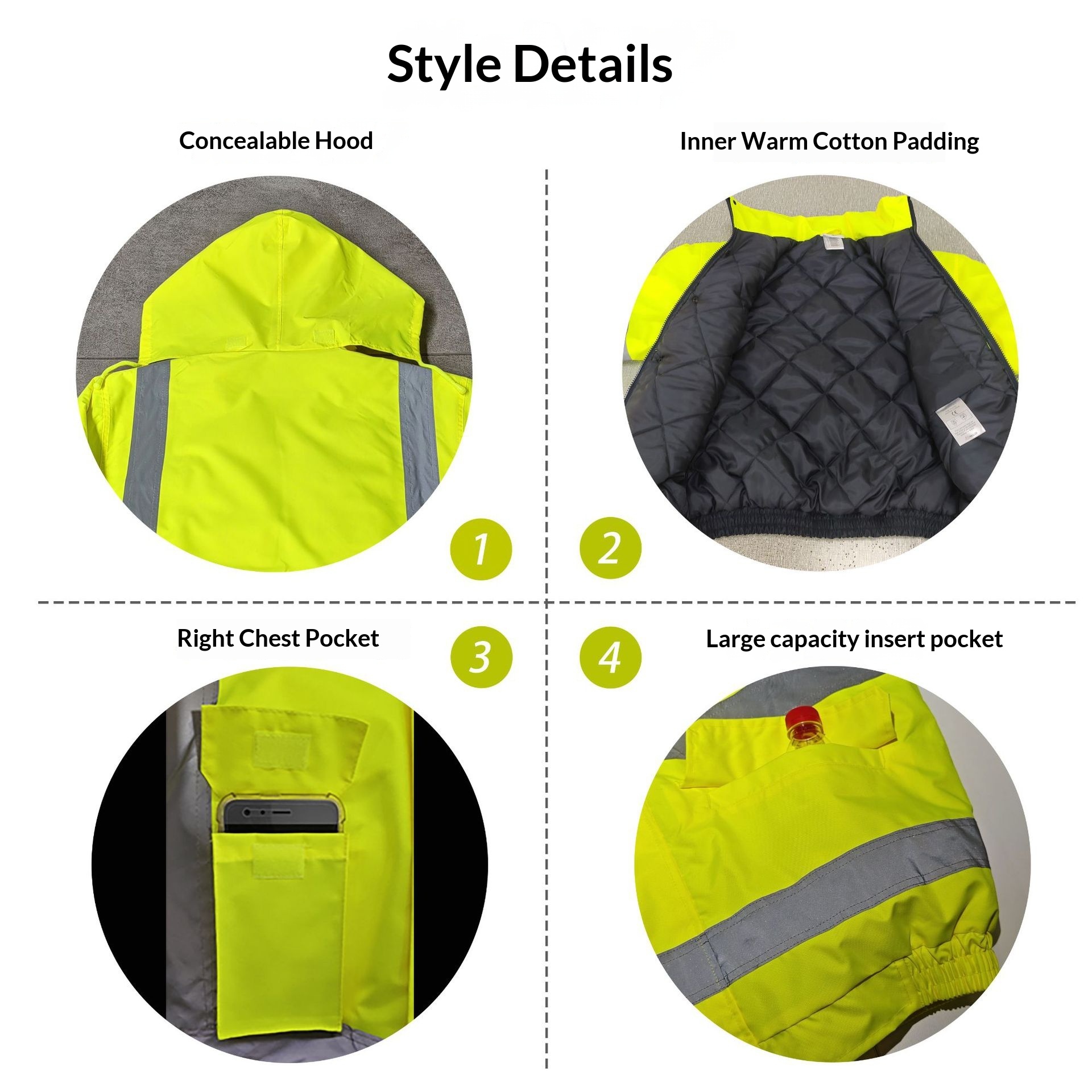 سترة شتوية دافئة عالية الوضوح  - مراجعة Bomber Jacket Men وسعره