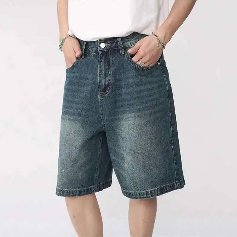 شورت جينز صيفي للرجال فضفاض عل - مراجعة Men Fashion Korean Style وسعره