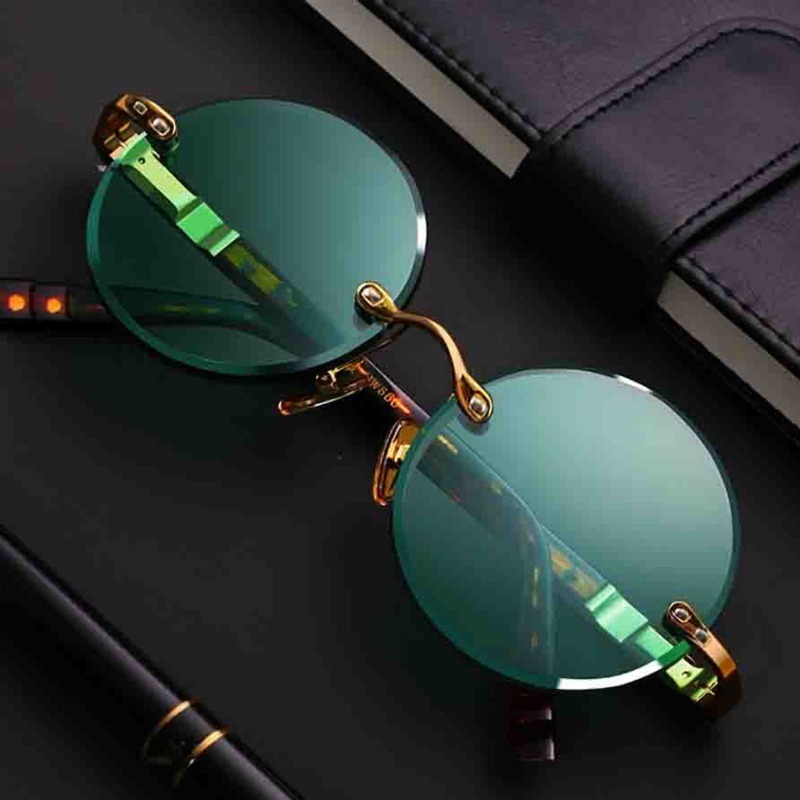 نظارات شمسية كلاسيكية بدون إطا - مراجعة Men'S Fashion Rimless Glasses وسعره