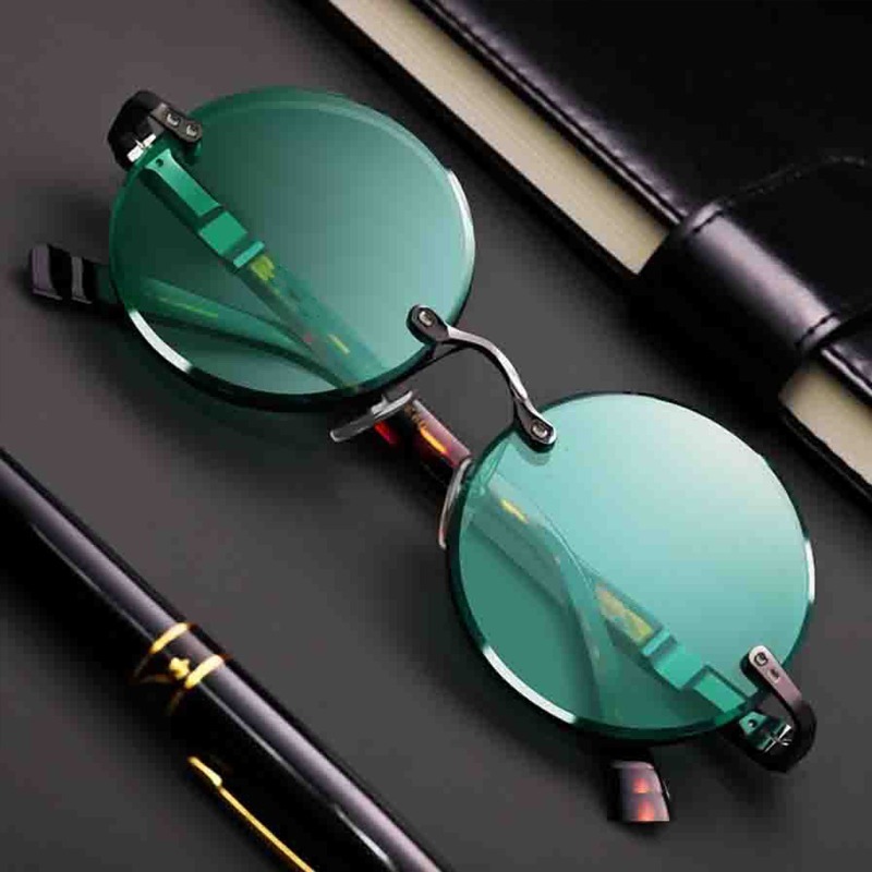 نظارات شمسية كلاسيكية بدون إطا - مراجعة Men'S Fashion Rimless Glasses وسعره
