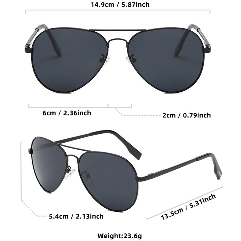 نظارات شمسية كلاسيكية كبيرة لل - مراجعة Men'S Fashion Glasses وسعره