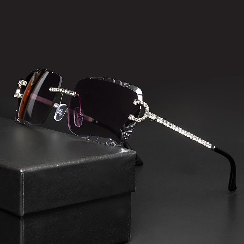 نظارات شمسية مربعة بدون إطار ب - مراجعة Men'S Fashion Rimless Glasses وسعره