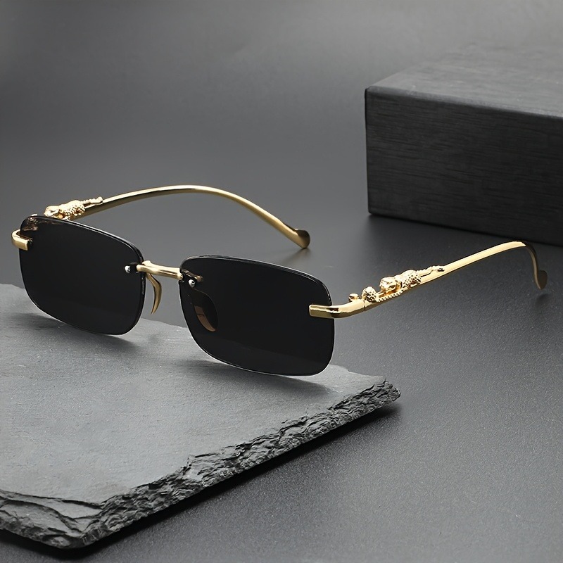 نظارات شمسية معدنية بدون إطار  - مراجعة Men'S Fashion Glasses وسعره