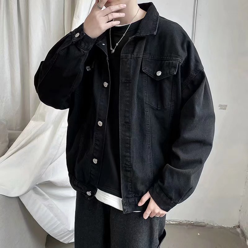أسود الدنيم سترة قصيرة الرجال  - مراجعة Bomber Jacket Men وسعره