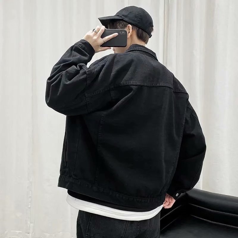 أسود الدنيم سترة قصيرة الرجال  - مراجعة Bomber Jacket Men وسعره