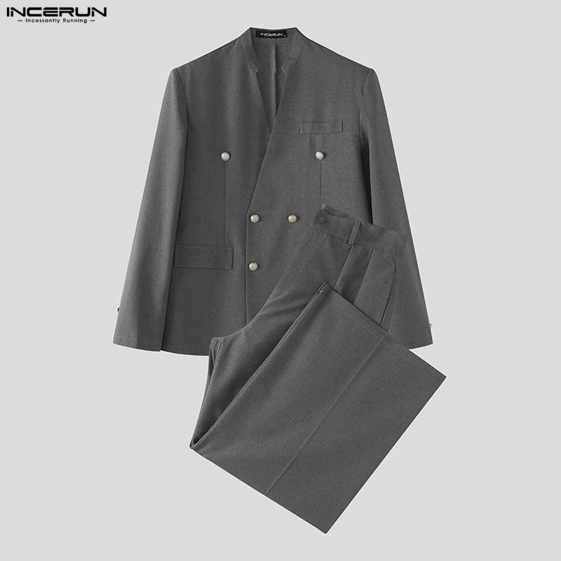 طقم رجالي من INCERUN بلون موحد - مراجعة Mens Fashion Streetwear وسعره