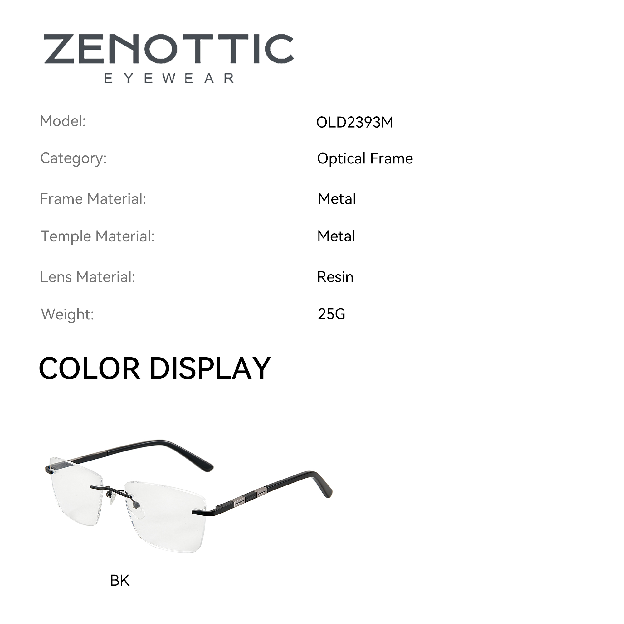 ZENOTTIC M حجم موضة مستطيل وصف - مراجعة Men'S Fashion Rimless Glasses وسعره