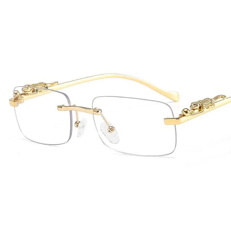 نظارات شمسية مربعة بدون إطار ل - مراجعة Men'S Fashion Rimless Glasses وسعره