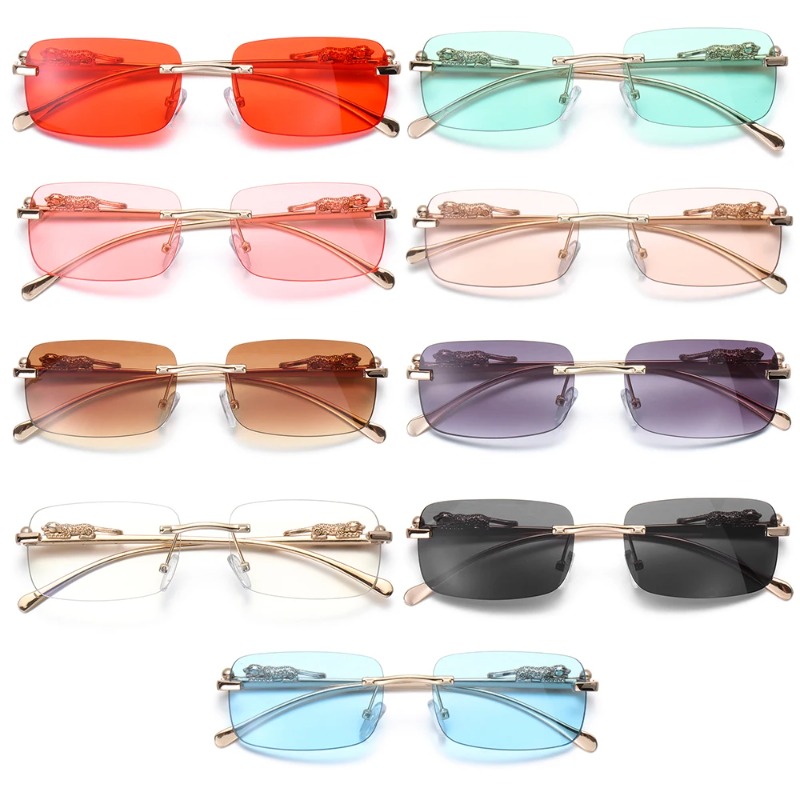 نظارات شمسية مربعة بدون إطار ل - مراجعة Men'S Fashion Rimless Glasses وسعره