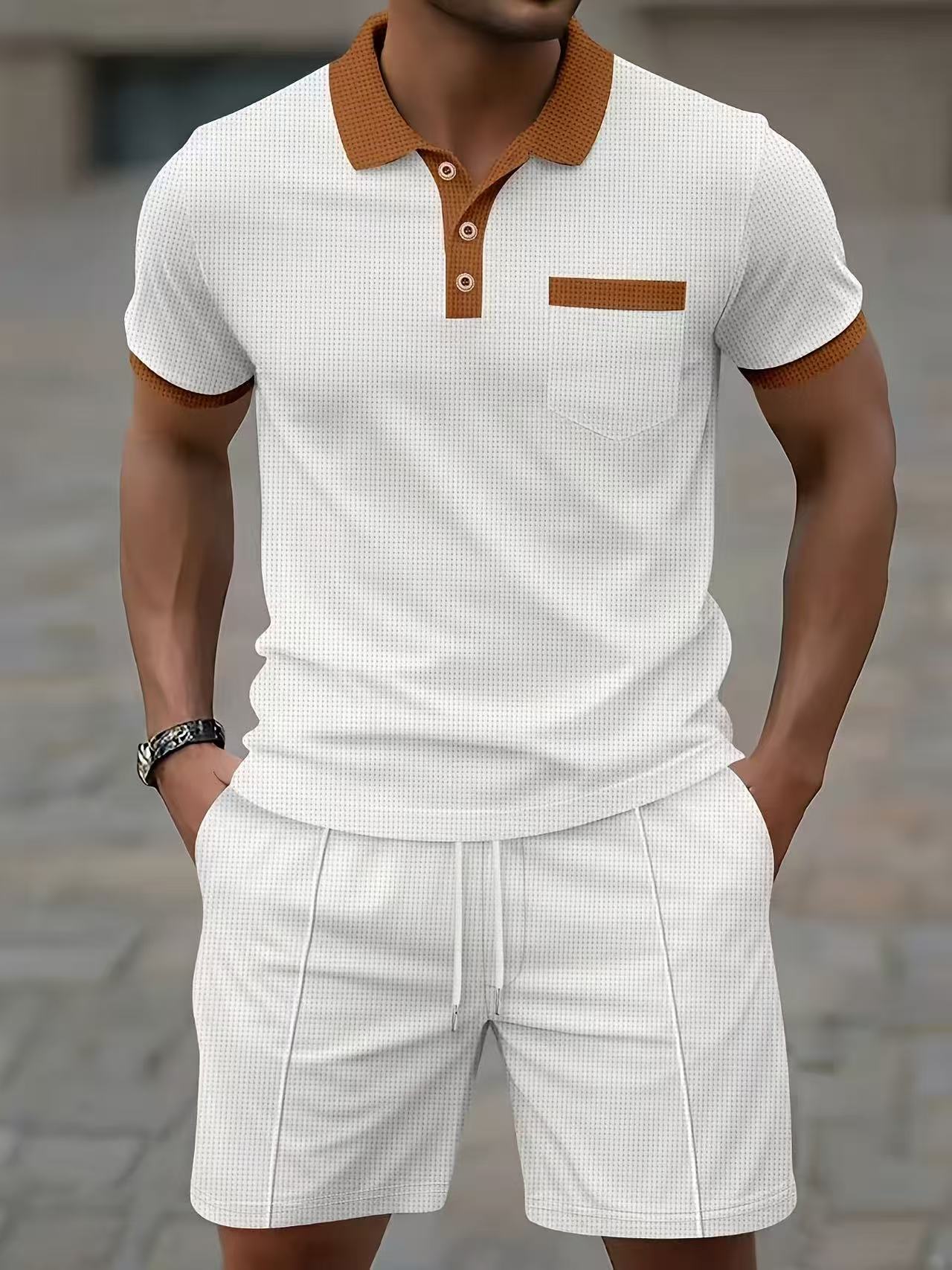طقم قميص بولو رجالي صيفي الأكث - مراجعة Men'S Fashion V Neck T Shirts وسعره
