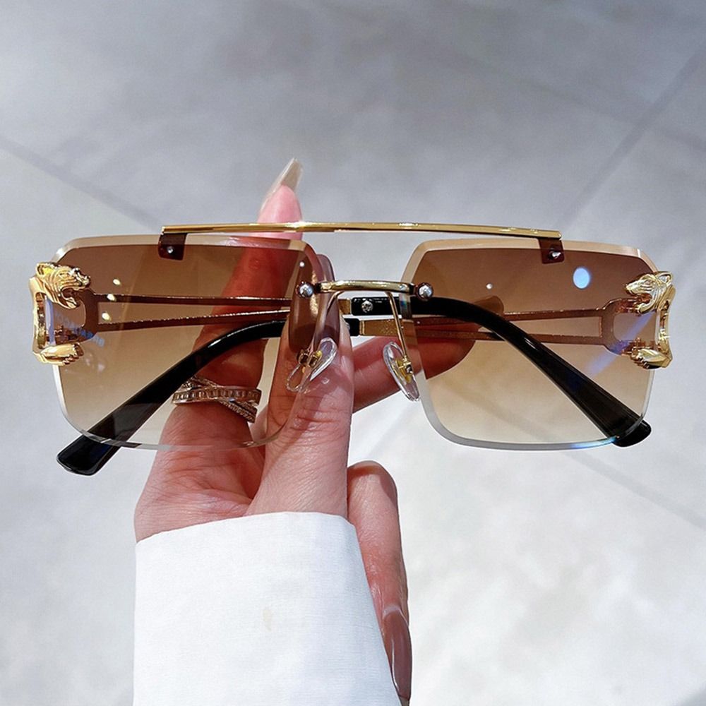 نظارات شمسية عصرية بدون إطار ب - مراجعة Men'S Fashion Rimless Glasses وسعره