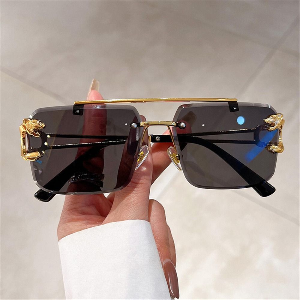نظارات شمسية عصرية بدون إطار ب - مراجعة Men'S Fashion Rimless Glasses وسعره